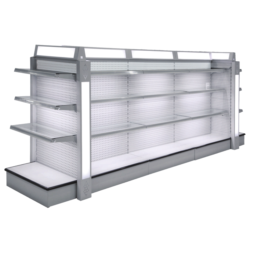 Metallic Modern Display Supermarket Shelf
